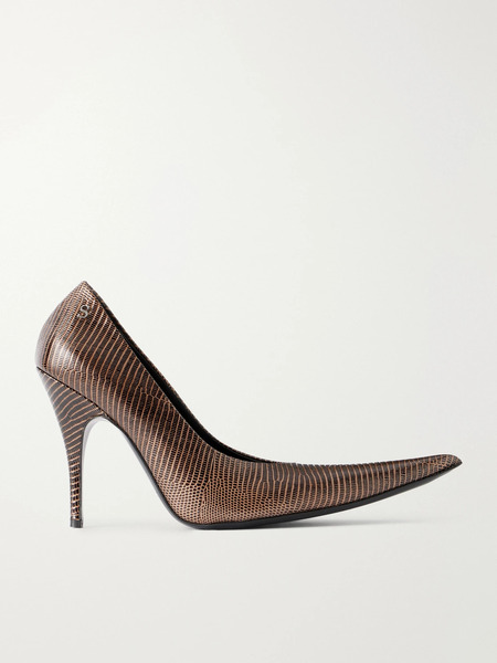  Acne Studios Acne Studios - Snake-effect Leather Pumps - Brown 