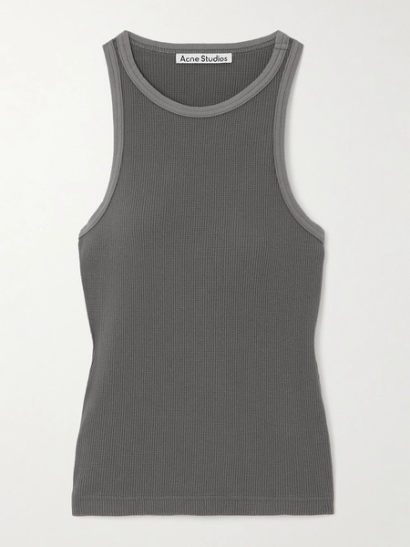  Acne Studios Acne Studios - Waffle-knit Cotton Tank - Gray 