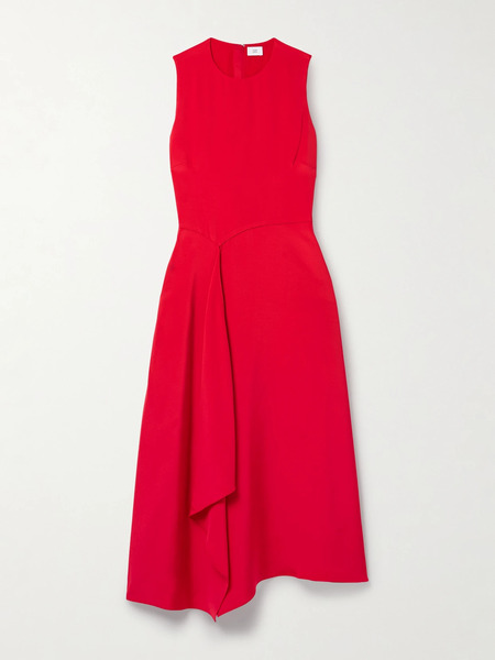  Adam Lippes Adam Lippes - Lynn Draped Silk-crepe Midi Dress - Red 