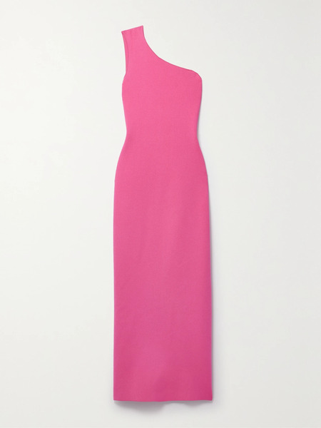  Adam Lippes Adam Lippes - One-shoulder Draped Recycled Knitted Maxi Dress - Pink 