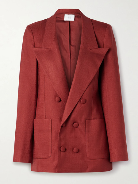  Adam Lippes Adam Lippes - Riva Double-breasted Canvas Blazer - Red 