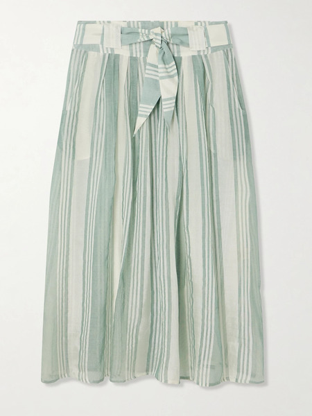  Admona Admona - Dareen Belted Striped Gauze Skirt - Green 