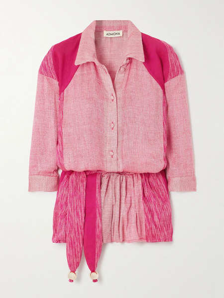  Admona Admona - + Net Sustain Iman Belted Woven Playsuit - Fuchsia 