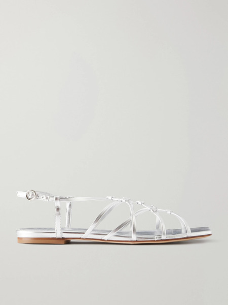  Aeyde Aeyde - Anisa Leather Flat Sandals - Silver 
