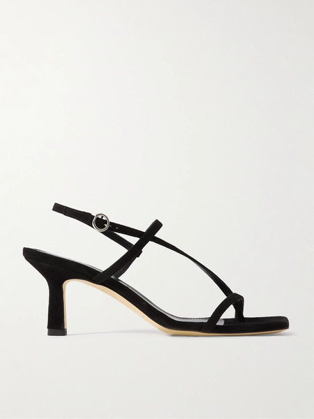  Aeyde Aeyde - Elise Suede Slingback Sandals - Black 