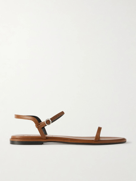  Aeyde Aeyde - Nettie Leather Slingback Sandals - Dark Brown 