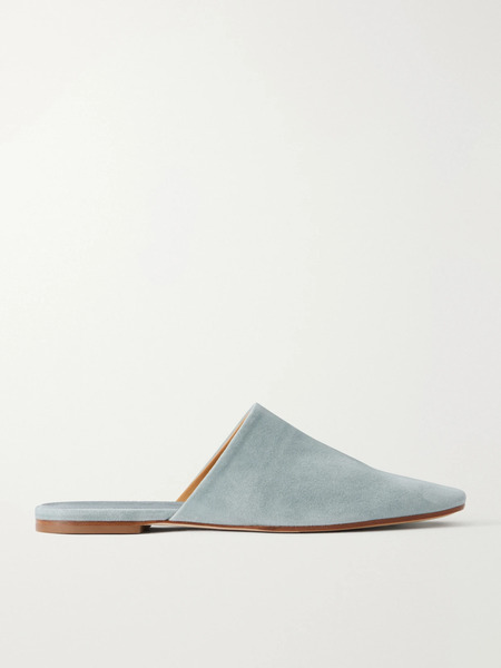  Aeyde Aeyde - Rega Suede Slides - Light Blue 