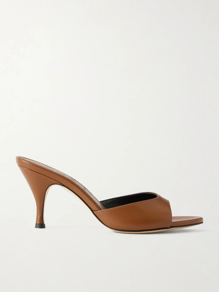  Aeyde Aeyde - Samia Leather Mules - Dark Brown 