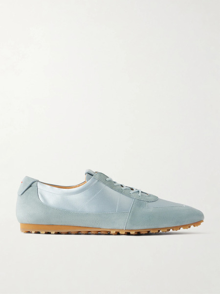  Aeyde Aeyde - Uma Suede And Satin Sneakers - Light Blue 
