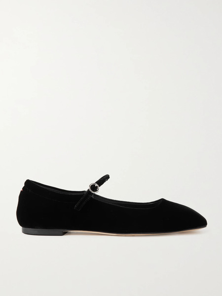  Aeyde Aeyde - Uma Velvet Mary Jane Ballet Flats - Black 