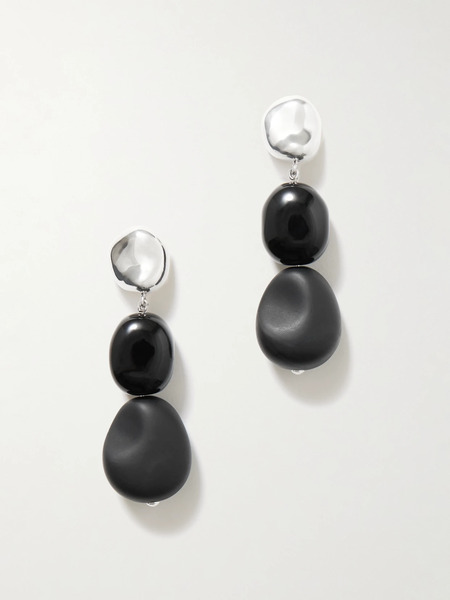 Agmes Agmes - Ada Sterling Silver Onyx Earrings - Black 
