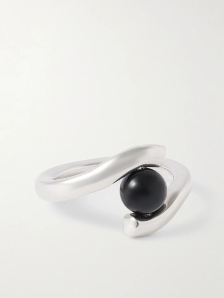  Agmes Agmes - Claire Recycled Sterling Silver Onyx Ring - 4 