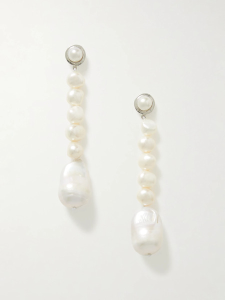  Agmes Agmes - Emmanuel Recycled Silver Pearl Earrings - One Size 