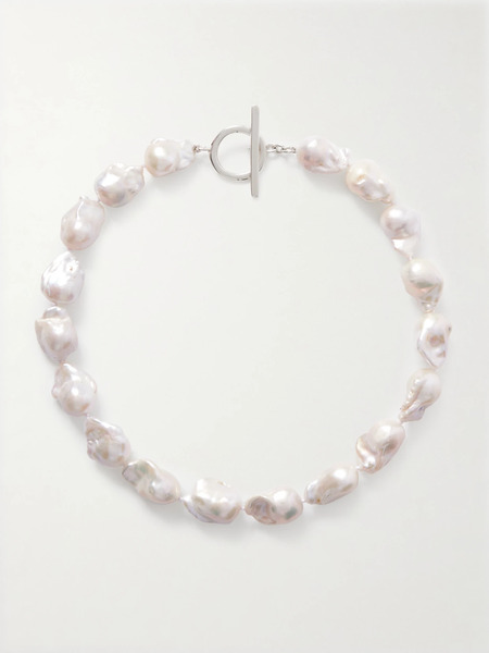  Agmes Agmes - Recycled Sterling Silver Pearl Necklace - One Size 