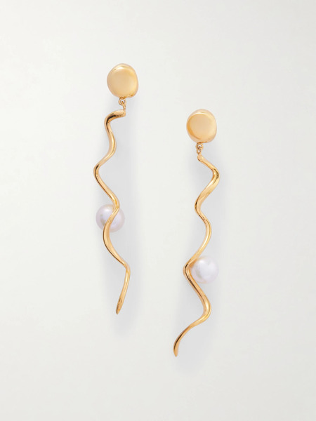  Agmes Agmes - Teneille Recycled Gold Vermeil Pearl Earrings - One Size 