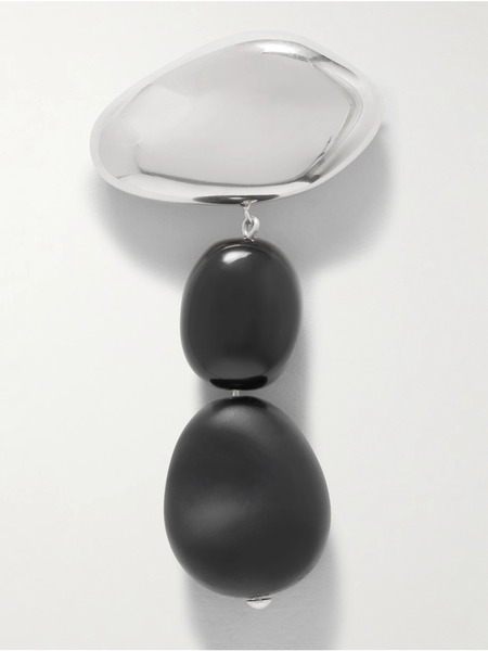  Agmes Agmes - Tess Sterling Silver Onyx Brooch - One Size 