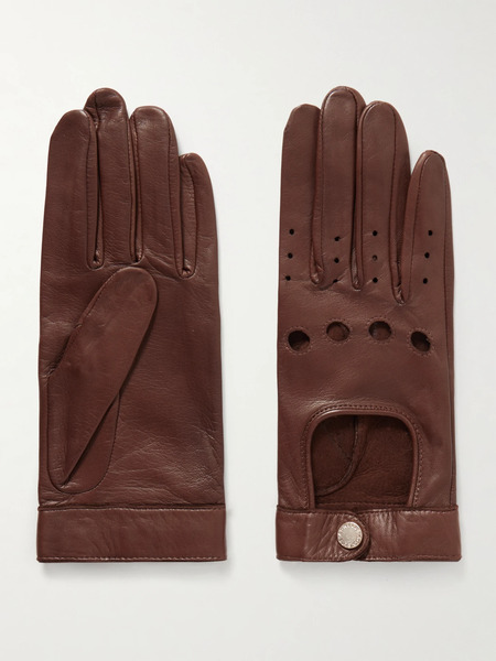  Agnelle Agnelle - Rose Leather Gloves - Brown 