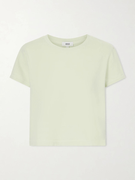  Agolde Agolde - Adine Cotton-jersey T-shirt - Mint 
