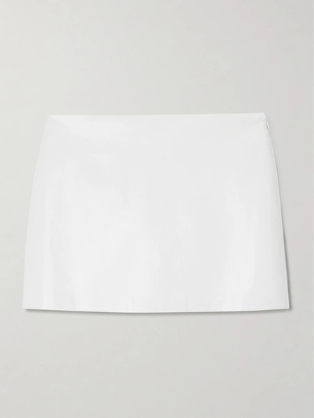  Agolde Agolde - Agda Recycled Leather-blend Mini Skirt - Cream 