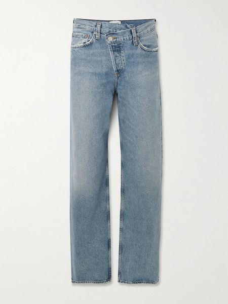  Agolde Agolde - Arc Criss Cross Asymmetric Wide-leg Jeans - Light Denim 
