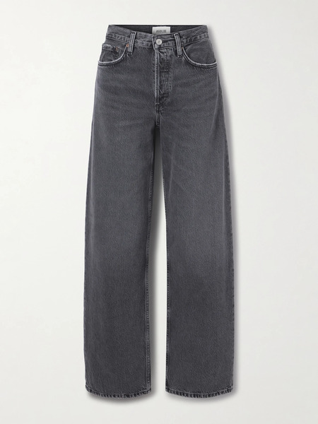  Agolde Agolde - Arc Long Mid-rise Wide-leg Jeans - Black 