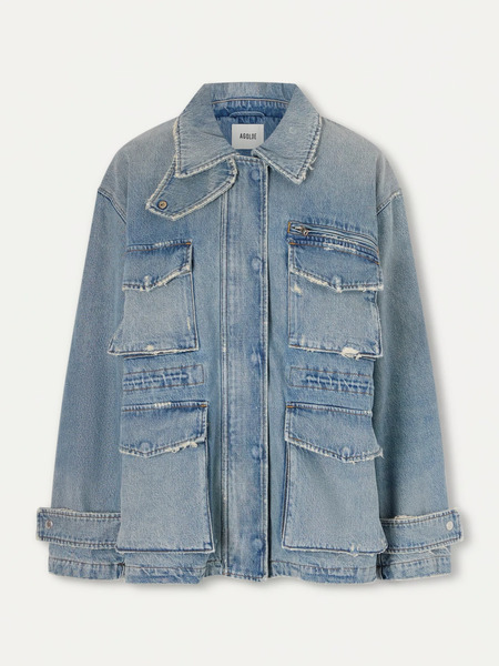  Agolde Agolde - Aubrey Distressed Denim Jacket - Light Denim 