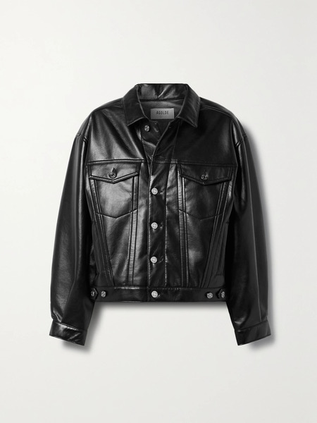  Agolde Agolde - Charli Recycled Leather-blend Jacket - Black 