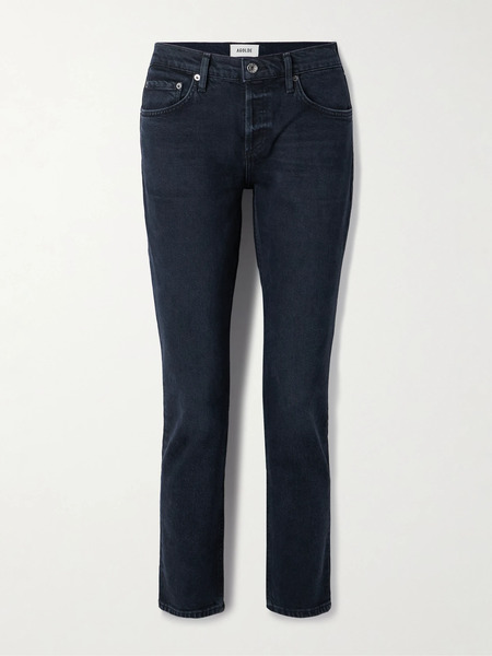 Agolde Agolde - Cocktail Ankle Mid-rise Slim-leg Jeans - Dark Denim 