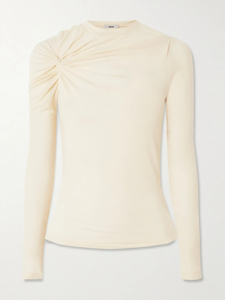  Agolde Agolde - Lissa Gathered Jersey Top - Cream 