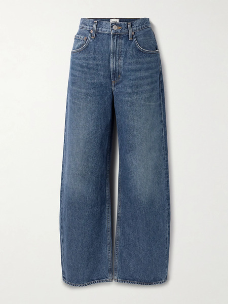  Agolde Agolde - Low Curve Mid-rise Wide-leg Jeans - Mid Denim 