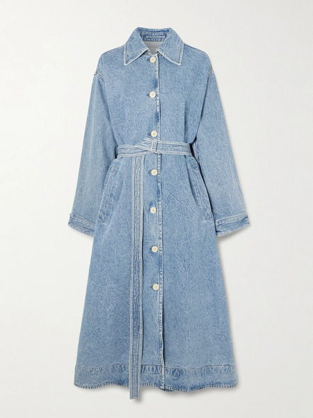  Agolde Agolde - + Maria Mcmanus Oversized Organic And Recycled Denim Trench Coat - Mid Denim 