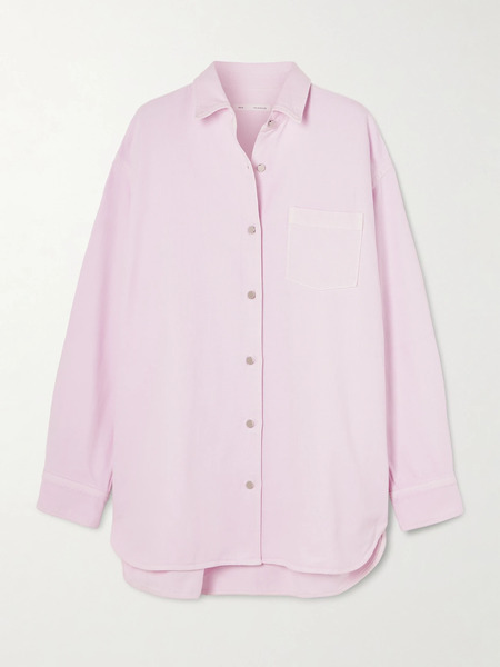  Agolde Agolde - + Maria Mcmanus Oversized Organic Denim Shirt - Pastel Pink 