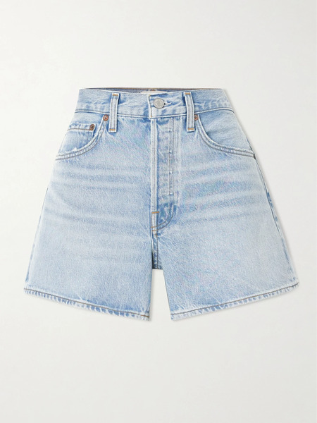  Agolde Agolde - Parker Long Clean Denim Shorts - Mid Denim 