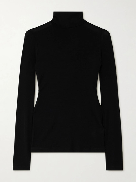  Agolde Agolde - Pascale Stretch-lyocell Turtleneck Top - Black 