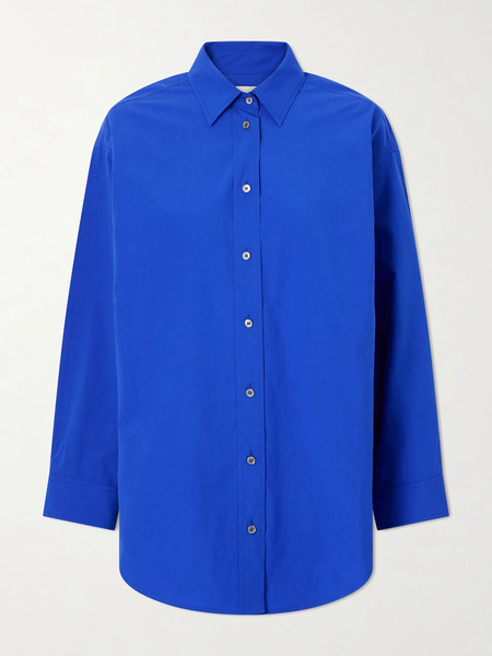  Agolde Agolde - Sona Cotton-blend Shirt - Cobalt Blue 