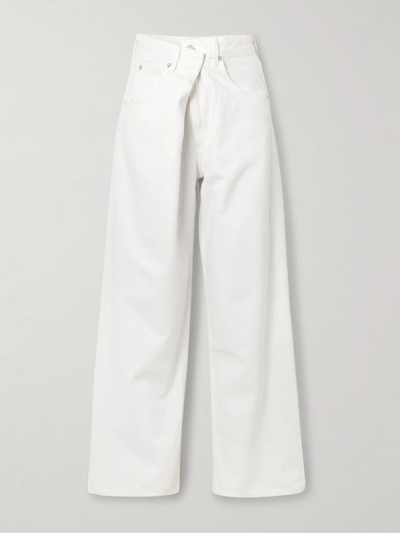  Agolde Agolde - Vana Draped Low-rise Wide Jeans - White 