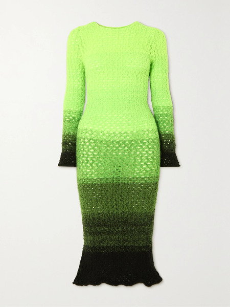  Agr Agr - Ombré Cotton-blend Midi Dress - Green 