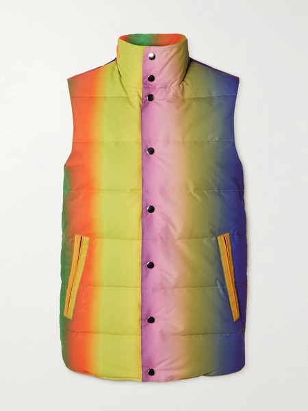  Agr Agr - Quilted Ombré Shell Down Vest - Yellow 