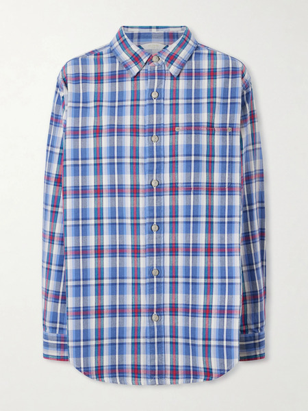  Aimé Leon Dore Aimé Leon Dore - Checked Plaid Cotton Workshirt - Blue 