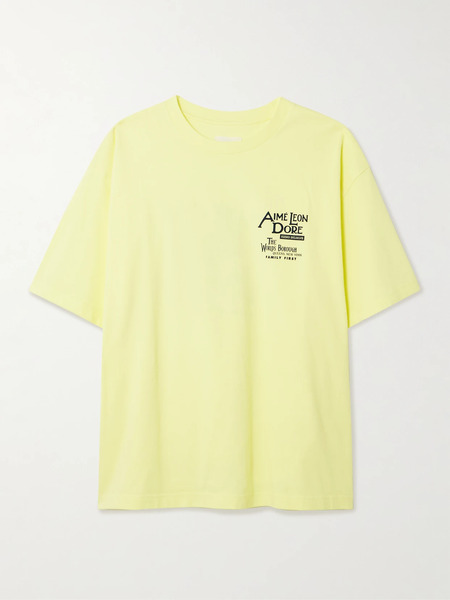  Aimé Leon Dore Aimé Leon Dore - Dynasty Printed Cotton-jersey T-shirt - Yellow 