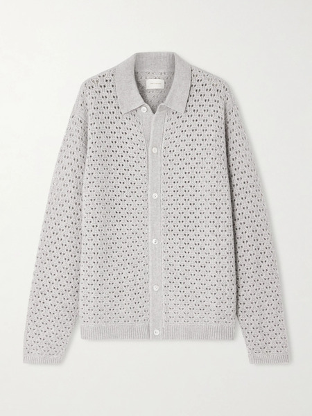  Aimé Leon Dore Aimé Leon Dore - Open-knit Wool-blend Shirt - Gray 