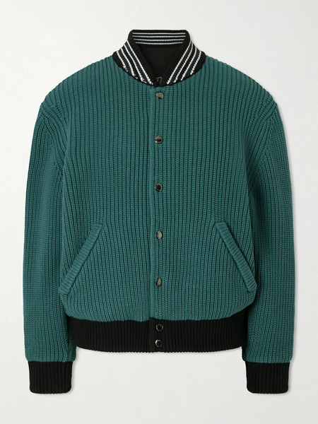  Aimé Leon Dore Aimé Leon Dore - Reversible Knit Bomber - Green 