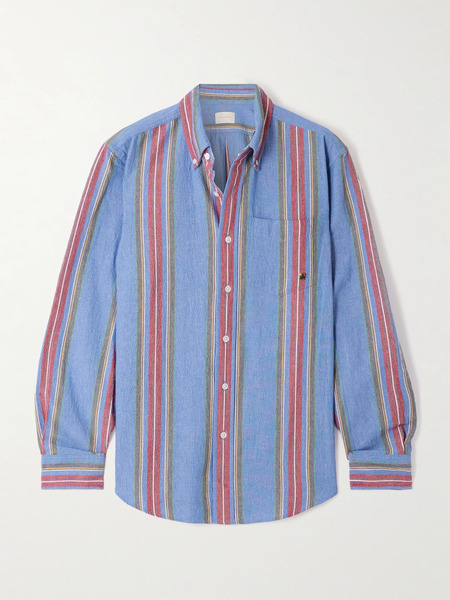  Aimé Leon Dore Aimé Leon Dore - Striped Cotton Oxford Shirt - Blue 