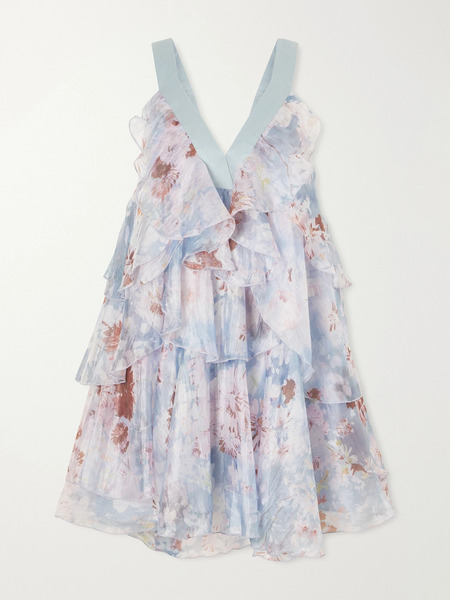  Aje Aje - Athena Floral-print Organza Mini Dress - Violet 