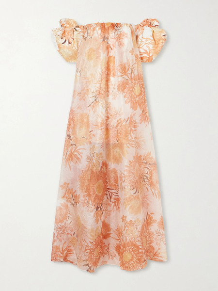  Aje Aje - Cosette Ruffled Organza Gown - Orange 