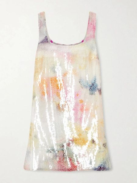  Aje Aje - Dahlia Floral-print Sequined Mesh Mini Dress - Multi 