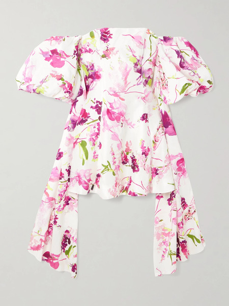  Aje Aje - Incarnation Draped Floral-print Linen-blend Mini Dress - Pink 
