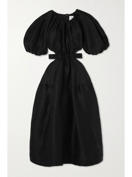  Aje Aje - Mimosa Cutout Linen-blend Midi Dress - Black 