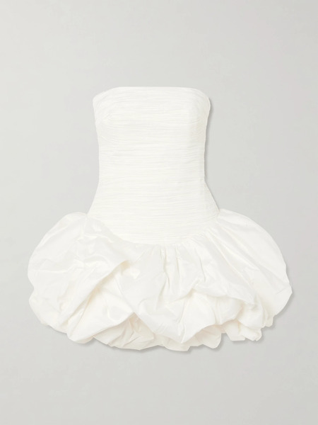  Aje Aje - Violette Strapless Ruched Cotton Mini Dress - Ivory 