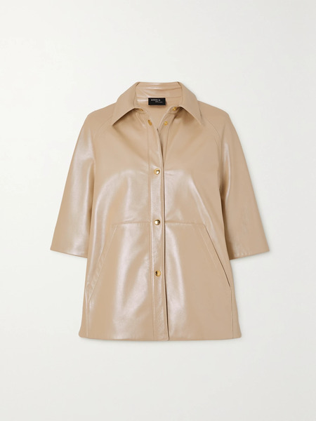 Akris Akris - Gina Iridescent Leather Jacket - Neutral 